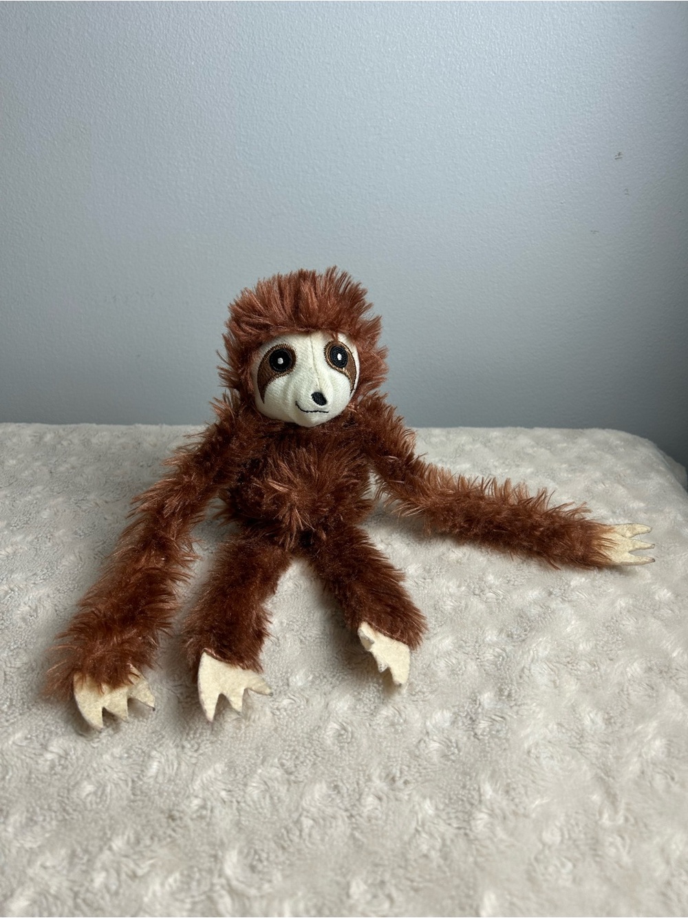 Goffa Three Toed Sloth Plush Stuffed Animal Toy Brown Cream Off White